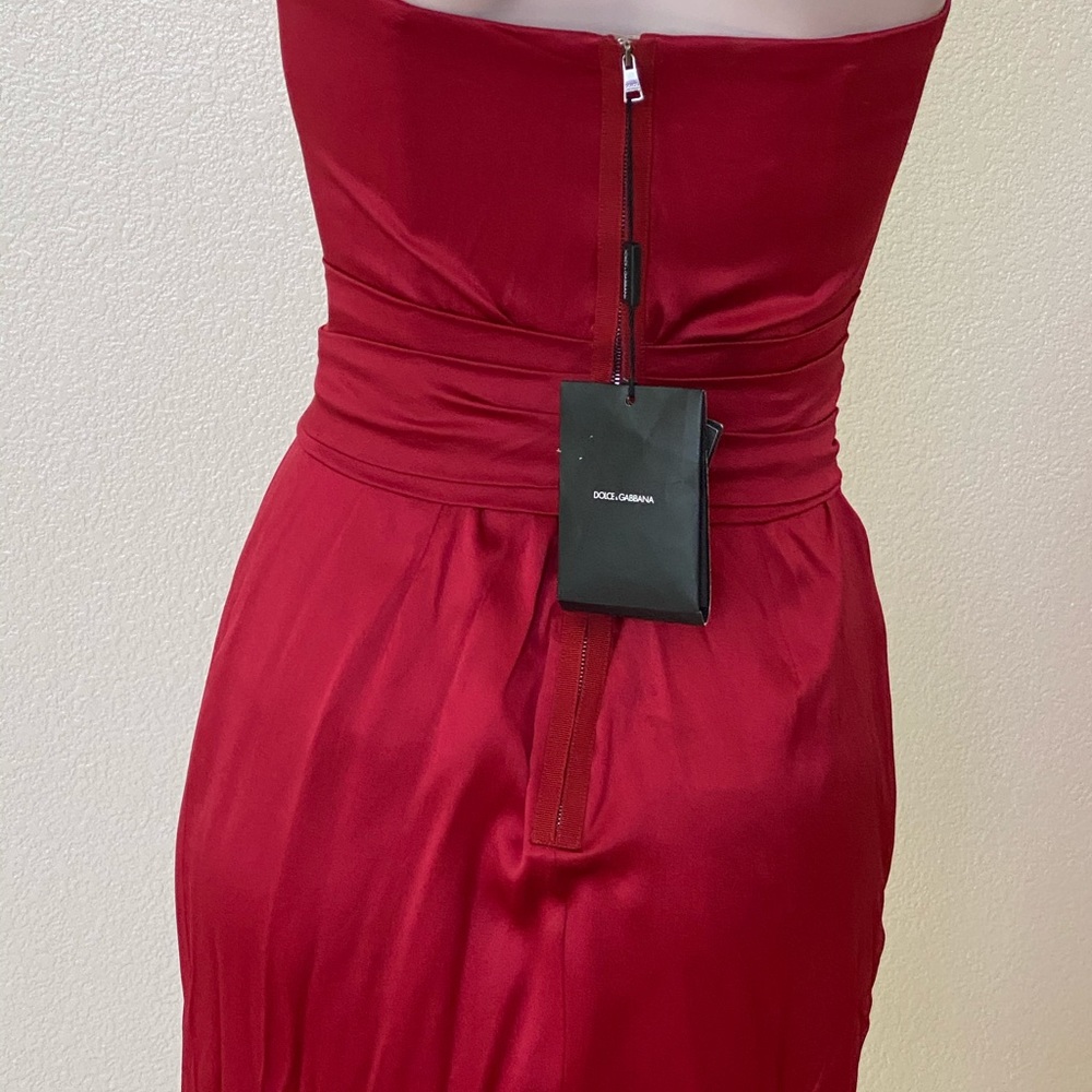 Dolce & Gabbana Scarlet Strapless Dress - Picture 5 of 10